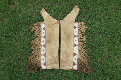 Native American Beaded Leather chaps 