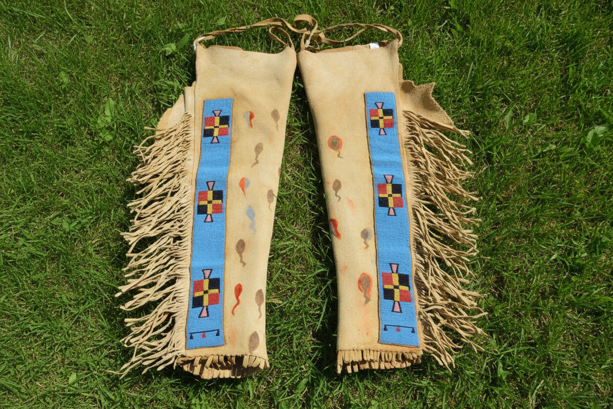 Native American Beaded Leather chaps