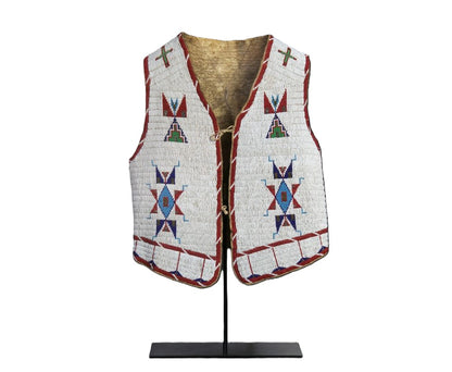 Native American Powwow Front Beaded Vest for Men NFV173