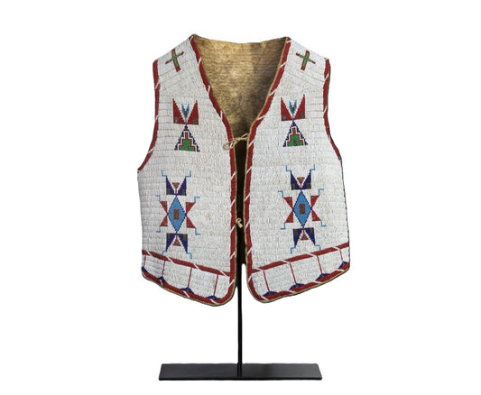 Native American Powwow Front Beaded Vest for Men NFV173