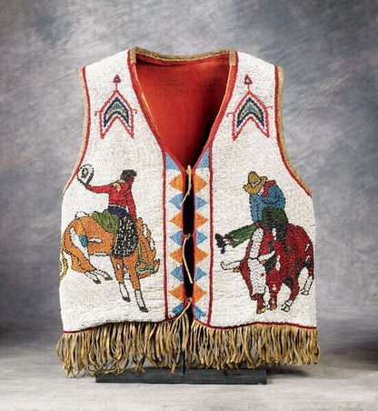 Native American Powwow Beaded Vest for Men NV205