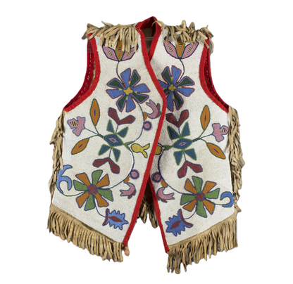 Native American Powwow Front Beaded Vest