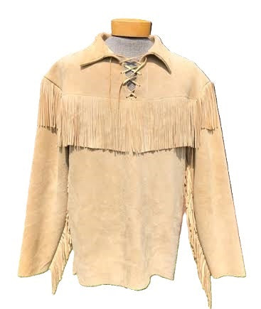 Mountain Man Buckskin Suede Leather Shirt for Men PMS503