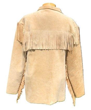 Mountain Man Buckskin Suede Leather Shirt for Men PMS503