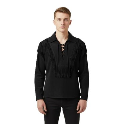 Mountain Man Buckskin Leather Shirt for Men PMS517