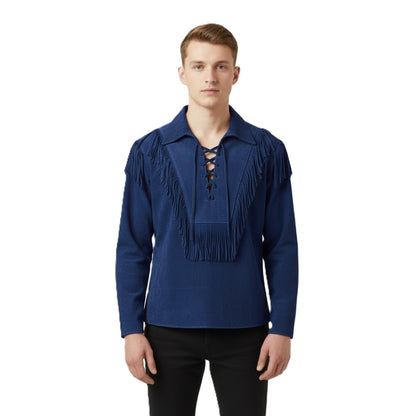 Mountain Man Buckskin Leather Shirt for Men PMS517