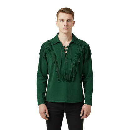 Mountain Man Buckskin Leather Shirt for Men PMS517
