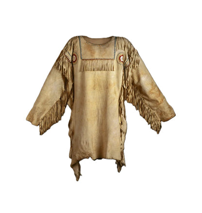 Mountain Man Buckskin Leather Shirt for Men PMS520