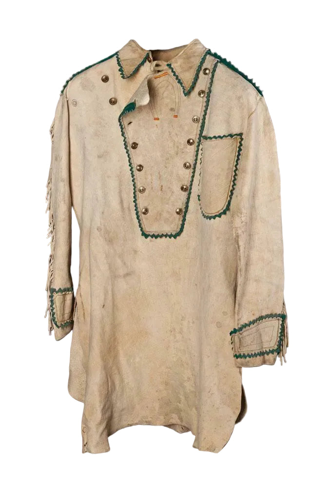Mountain Man Buckskin Leather Shirt for Men PMS508