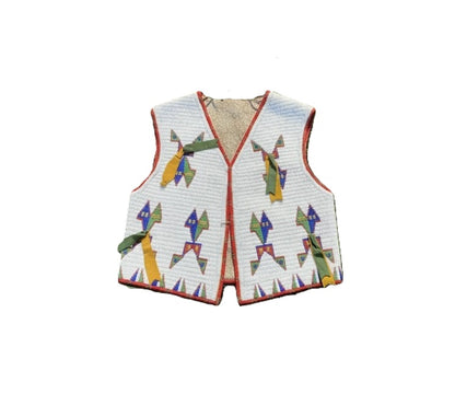 Native American Powwow Front Beaded Vest for Men NFV195