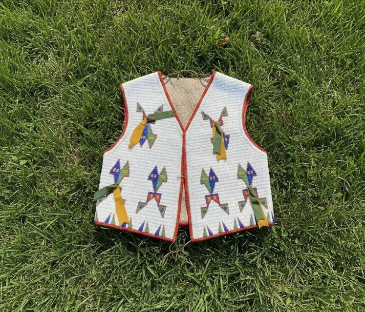 Native American Powwow Front Beaded Vest for Men NFV195