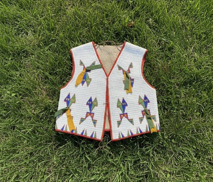 Native American Powwow Front Beaded Vest for Men NFV195