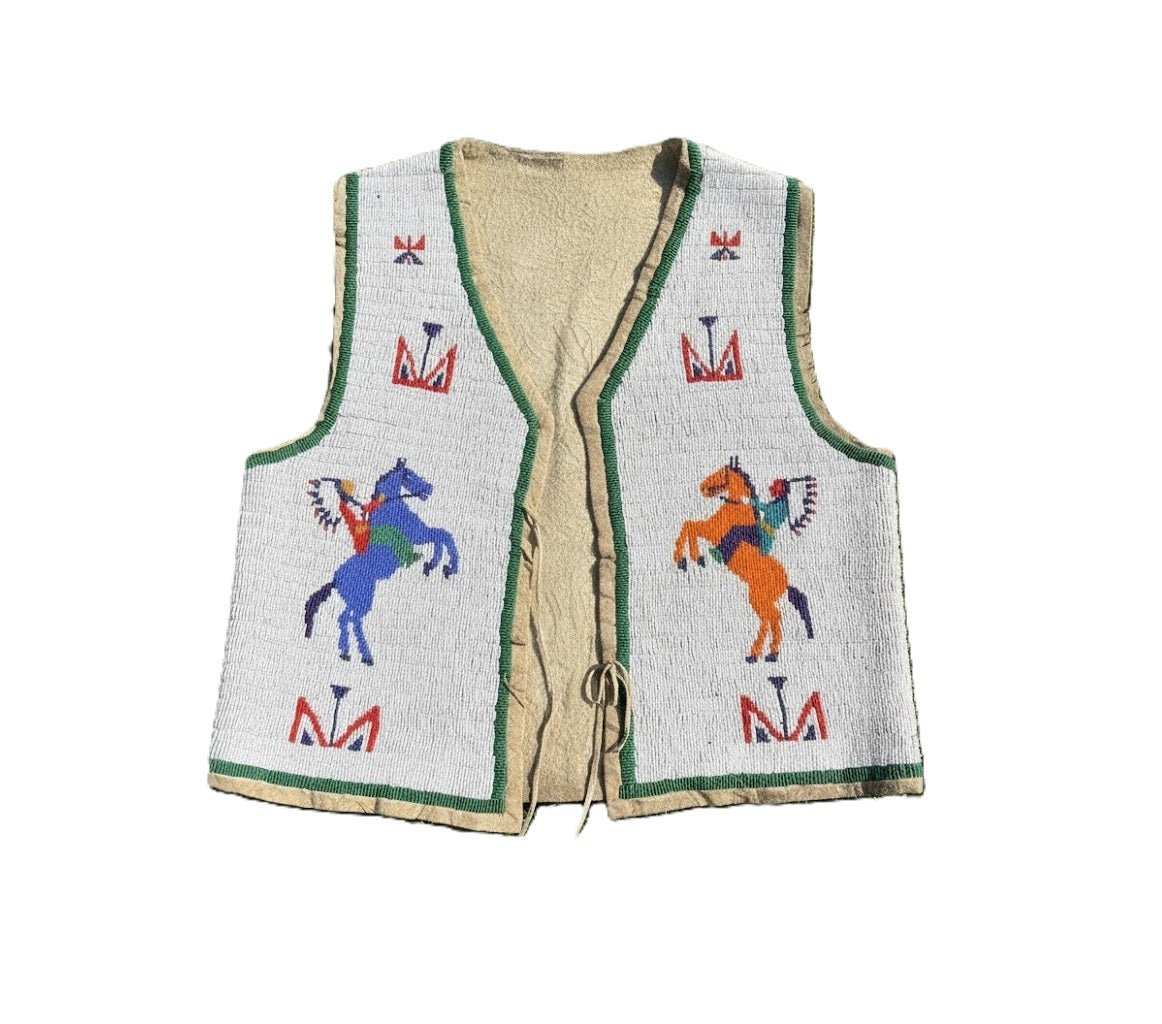 Native American Powwow Front Beaded Vest for Men NFV203