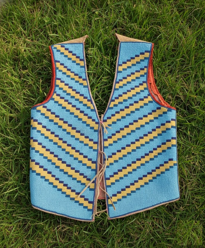 Native American Powwow Front Beaded Vest for Men NFV517