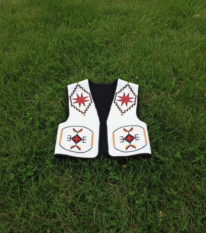 Native American Powwow Front Beaded Vest for Men NFV774