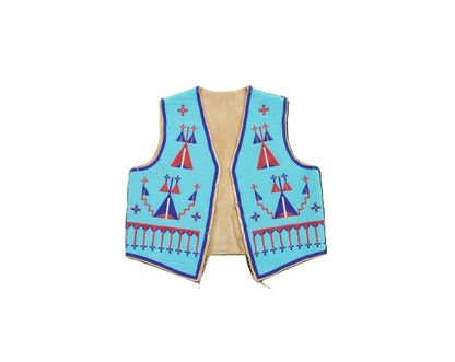 Native American Powwow Front Beaded Vest for Men NFV913