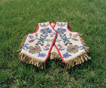 Native American Powwow Front Beaded Vest