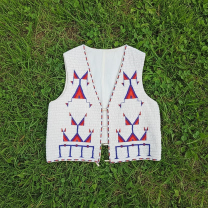 Native American Powwow Front Beaded Vest