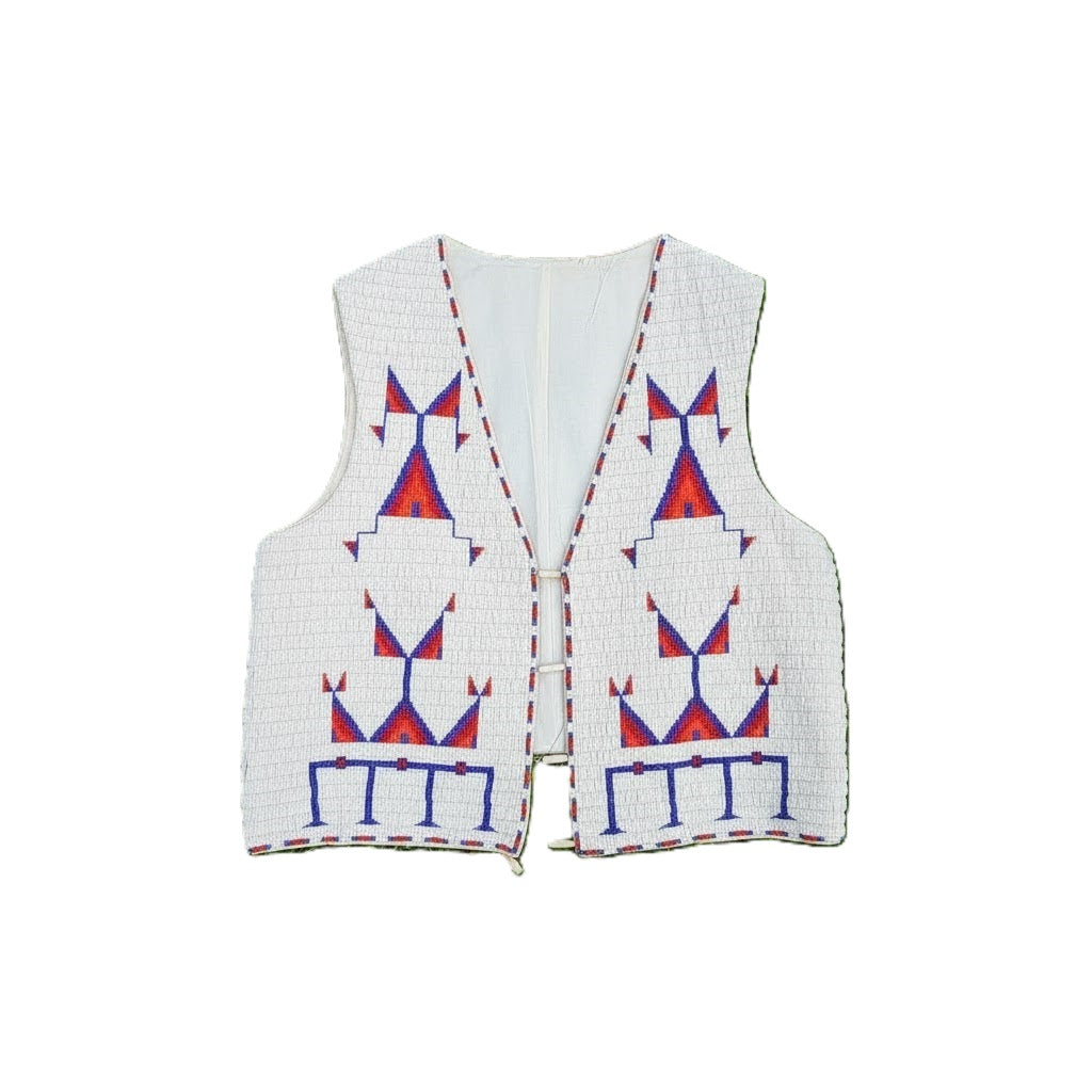 Native American Powwow Front Beaded Vest