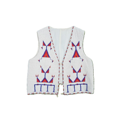 Native American Powwow Front Beaded Vest