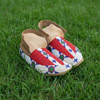 Native American Red Beaded Moccasin