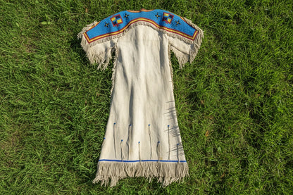 Native American woman's beaded yoke Dress Regalia for Powwow