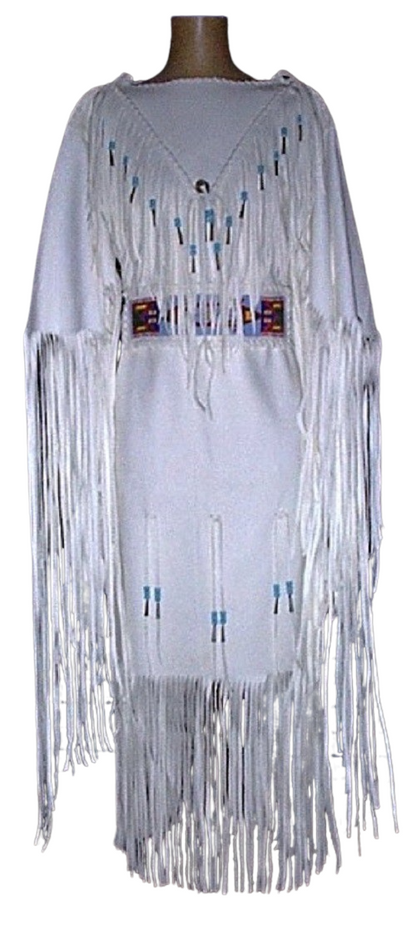 Native American Woman Leather Dress I Wedding Dress PWD109