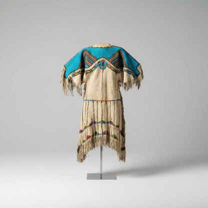 Native American Woman’s Beaded Yoke Dress for Powwow PWYD515