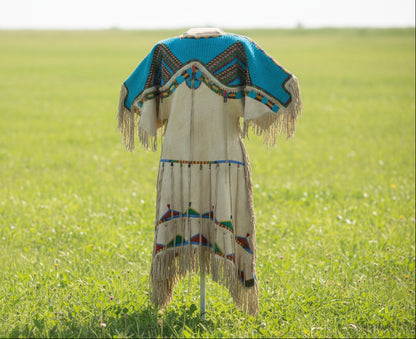 Traditional hand-beaded yoke dress