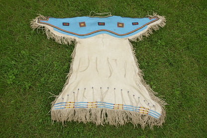 Native American Woman’s Beaded Yoke Dress for Powwow PWYD502