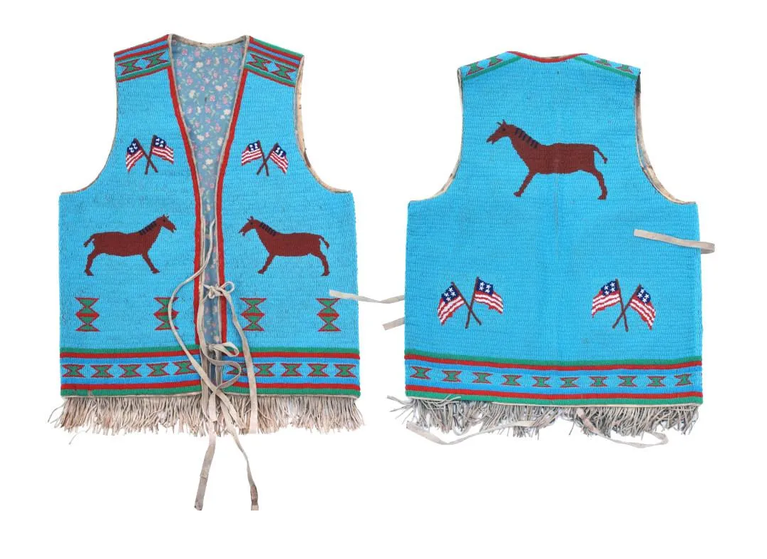 Native American Powwow Beaded Vest for Men NPV132