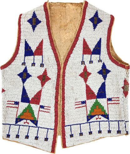 Native American Powwow Beaded Vest for Men NPV136