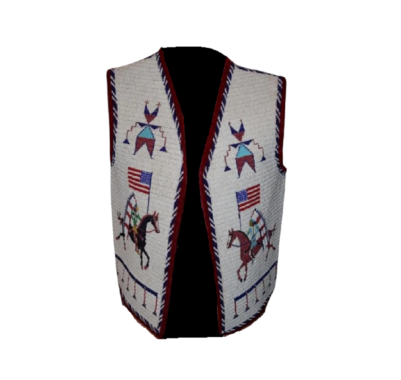 Native American Powwow Beaded Vest for Men NPV181