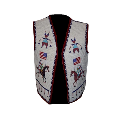 Native American Powwow Beaded Vest for Men NPV181