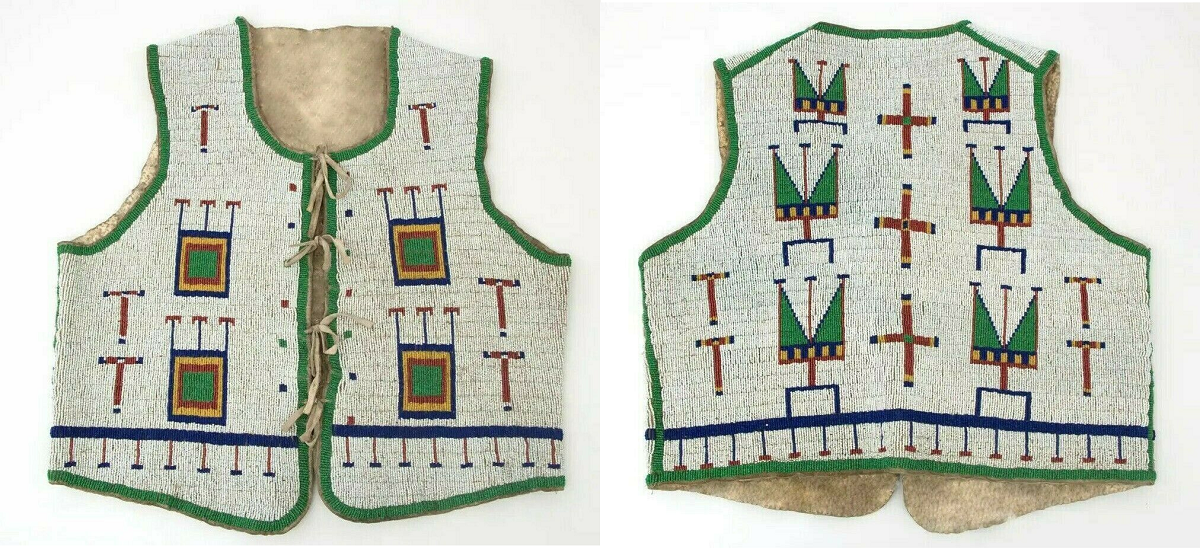 Native American Powwow Beaded Vest for Men NPV192
