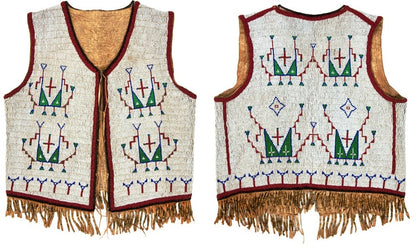 Native American Powwow Beaded Vest for Men NPV234