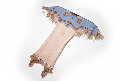 Native American Woman’s Blue Beaded Yoke Dress for Powwow PWYD518