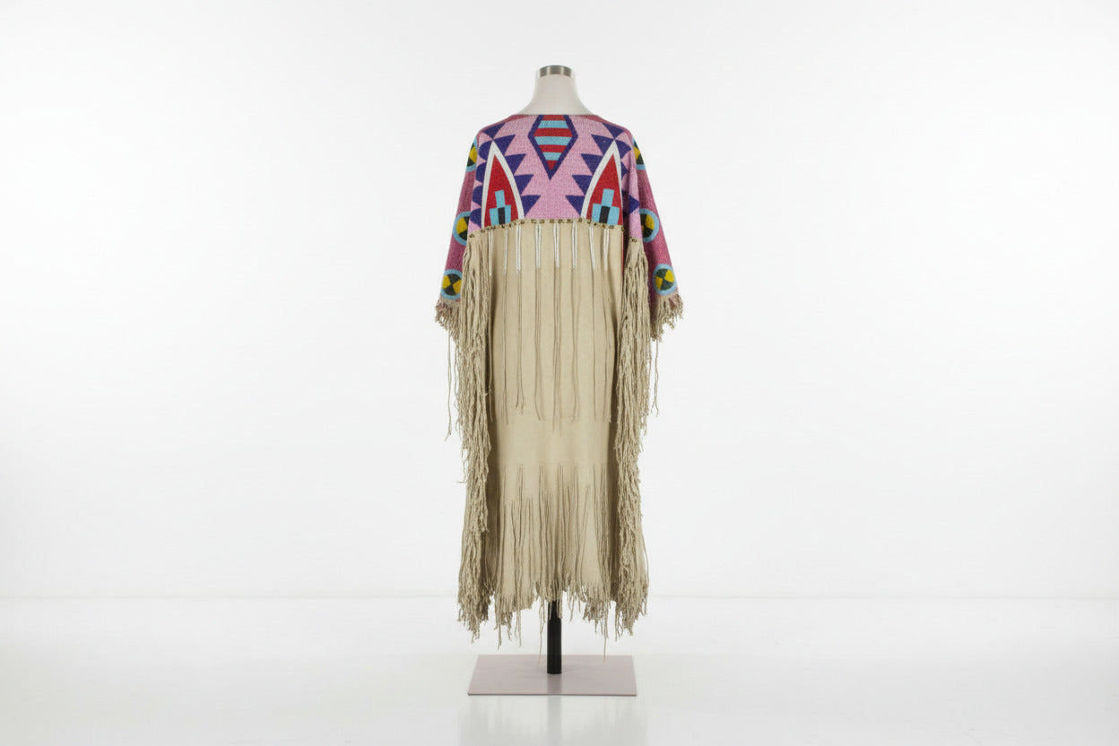Native American Woman’s Beaded Yoke Dress