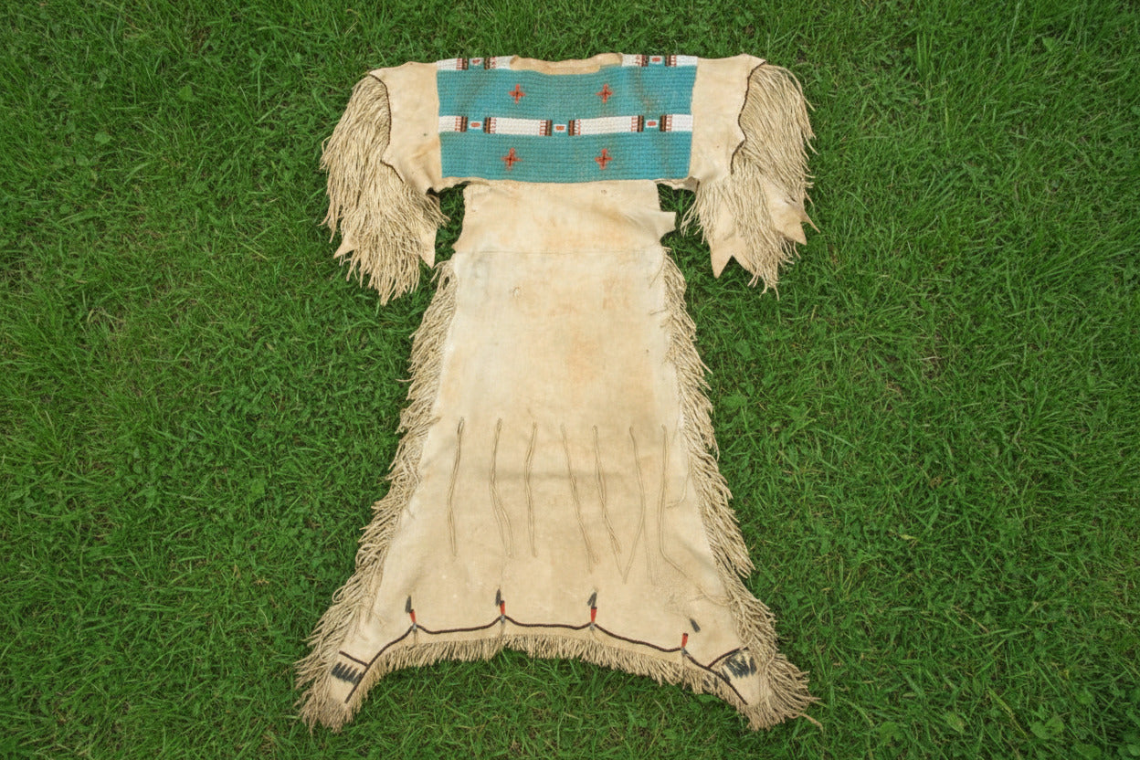 Native American Woman’s Beaded Yoke Dress for Powwow PWYD520