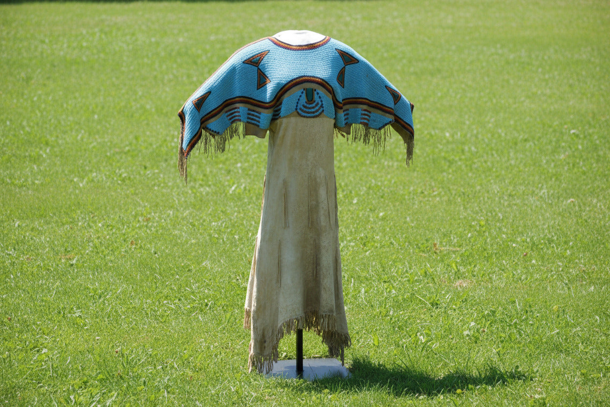 Native American beaded yoke dress