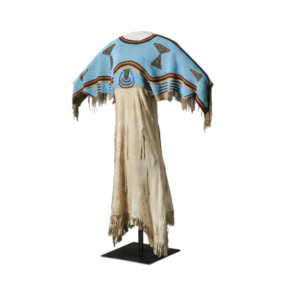 Native American Woman’s Beaded Yoke Dress for Powwow PWYD525