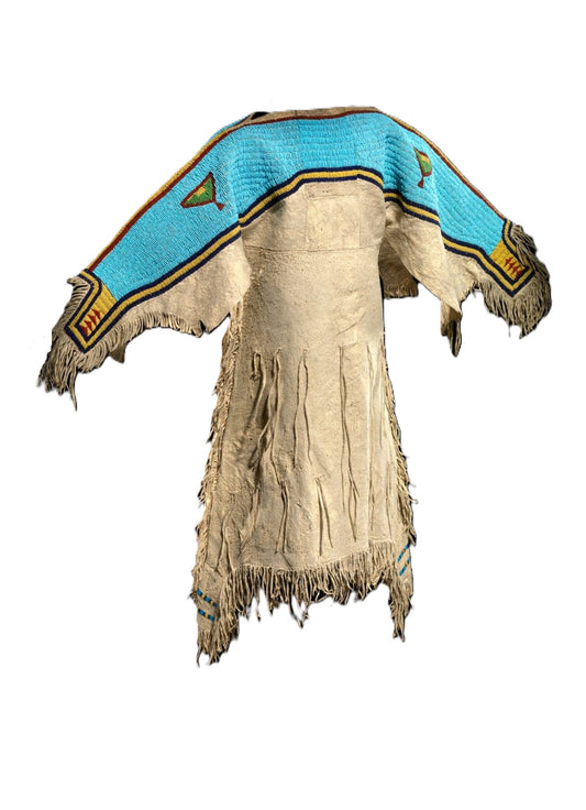 Native American Woman’s Beaded Yoke Dress for Powwow PWYD501