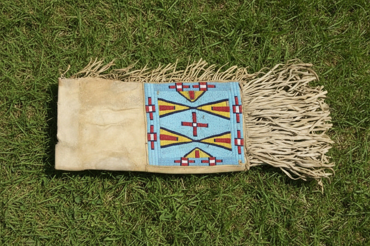 native American beaded saddle bag