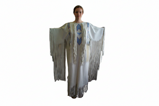 Native American Woman Leather Dress I Wedding Dress PWD103