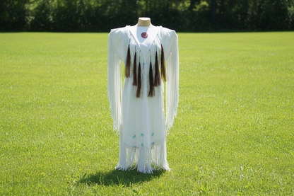 Native American Woman Leather Dress I Wedding Dress PWD101