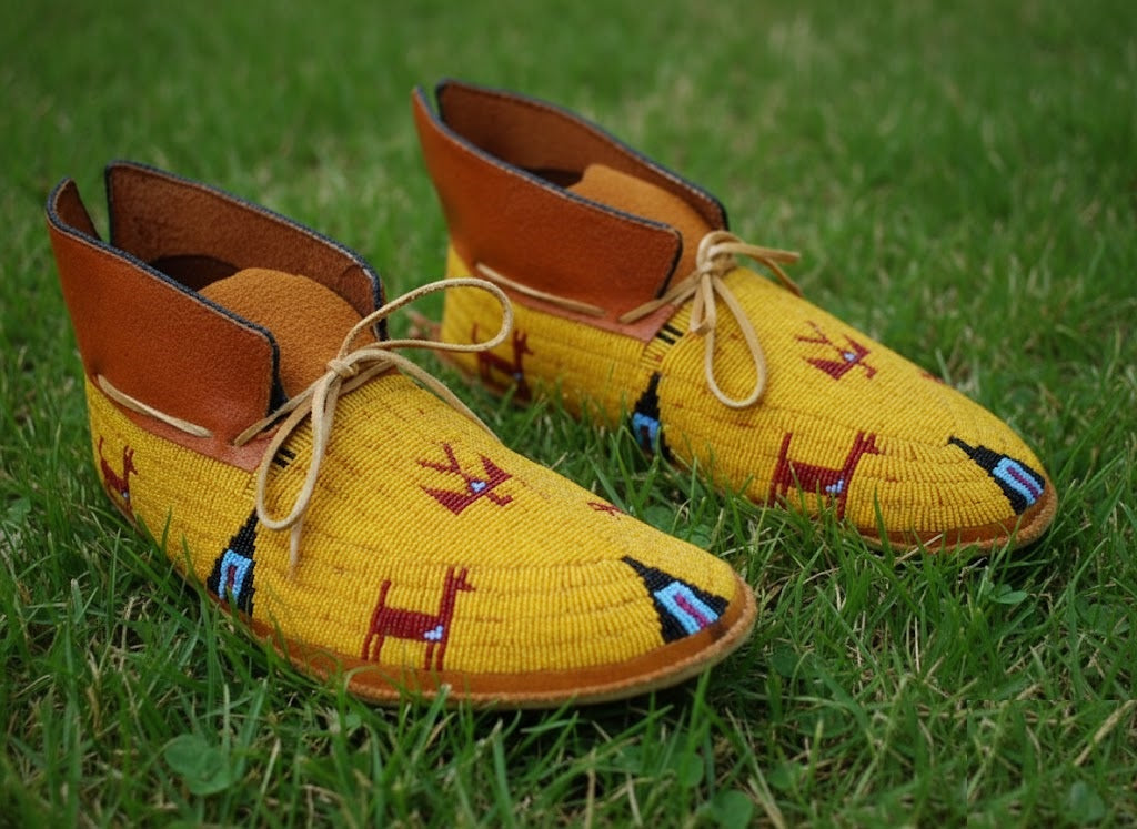 Native American Beaded Moccasin